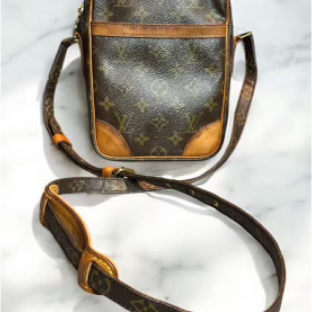 Louis Vuitton Brown Monogram Crossbody Bag with Adjustable Strap